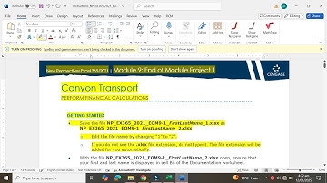 New Perspectives Excel 3652021 Module 9 End of Module Project 1 | Canyon Transport | Excel Module 9