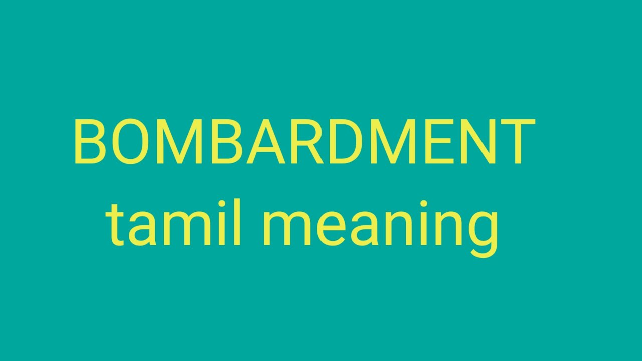 BOMBARDMENT tamil meaning/sasikumar YouTube