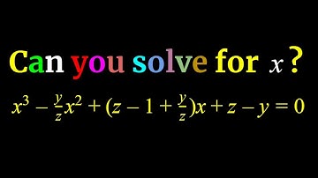 Solving a Cubic Equation with Parameters