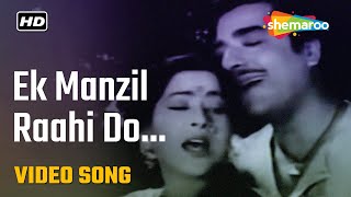 Video thumbnail of "Ek Manzil Raahi Do - HD Video | Sanjog (1961) | Mukesh, Lata Mangeshkar | Pradeep Kumar, Anita Guha"