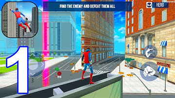 Spider Fighting: Rope Game - Gameplay Walkthrough Part 1 Spider Rope Hero (iOS, Android)