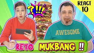 Reaccionando al Reto MUKBANG !! (Eating Shows) | Increíble OMG !!