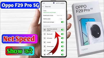 Oppo f29 pro 5g network speed show kaise kare | how to enable net speed show setting in oppo f29 pro