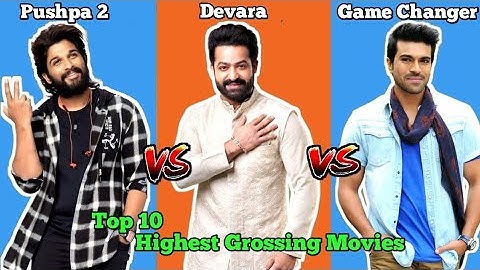 jr NTR Vs Allu Arjun Vs Ram Charan Top 10 Highest Grossing Movies 🎬