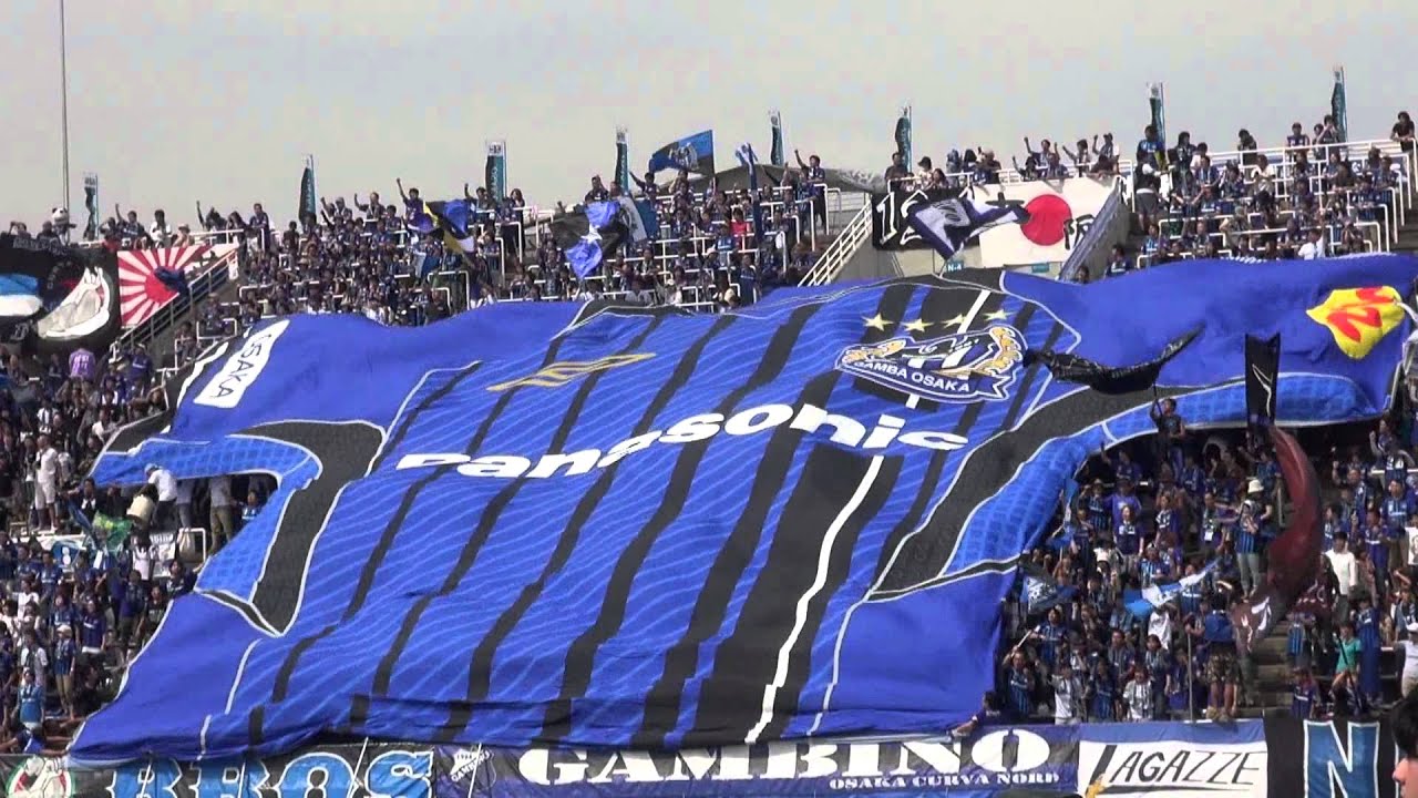2013  J2 第34節 松本山雅xガンバ大阪　　試合前のガンバサポのビッグユニ