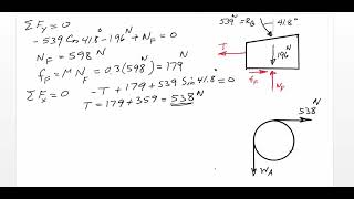 Vector Statics - Example: Friction in Wedges and Belts