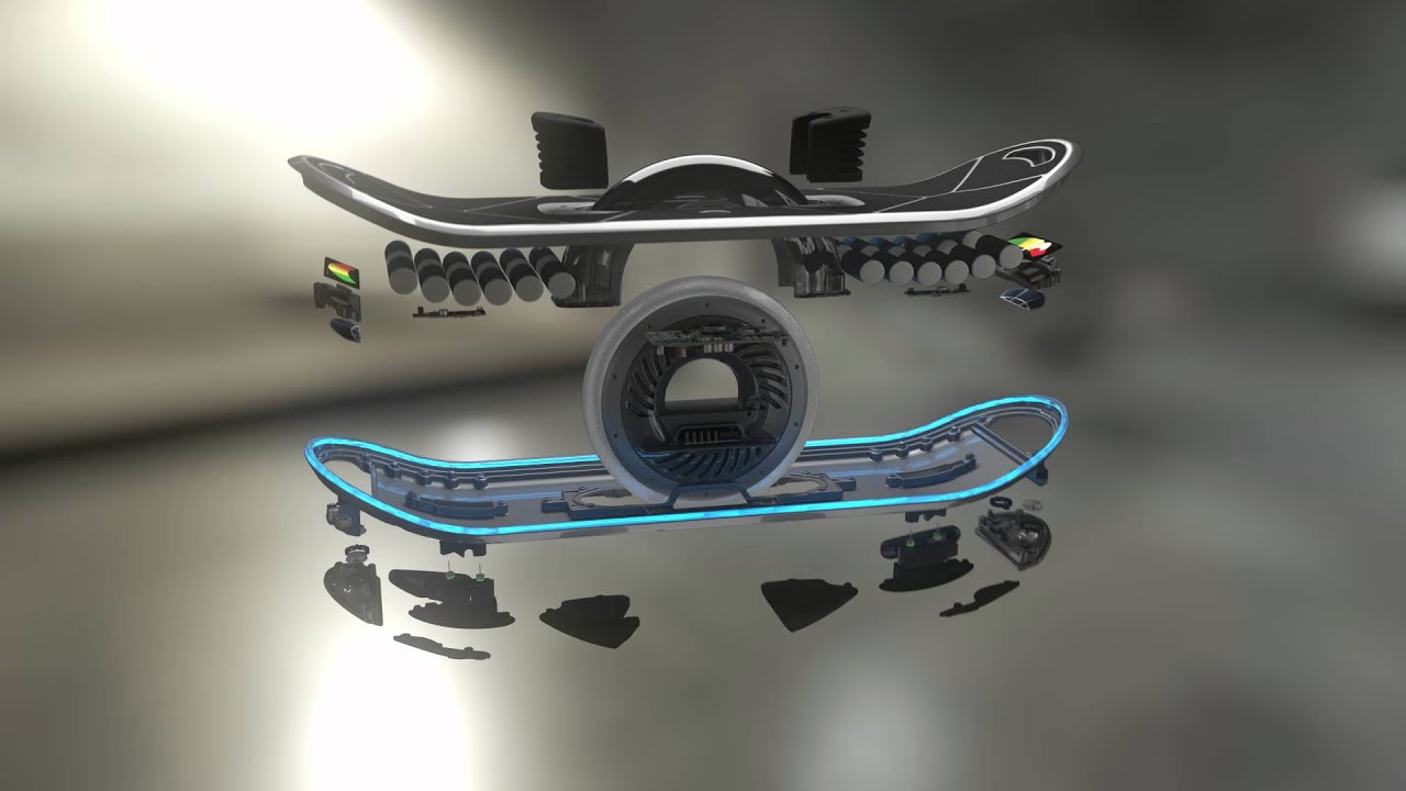 Robert Bigler's Hoverboard is a one-wheeled skateboard