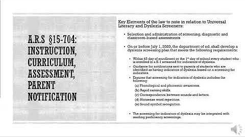 Universal Literacy and Dyslexia Screener Guidance