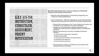 Universal Literacy and Dyslexia Screener Guidance