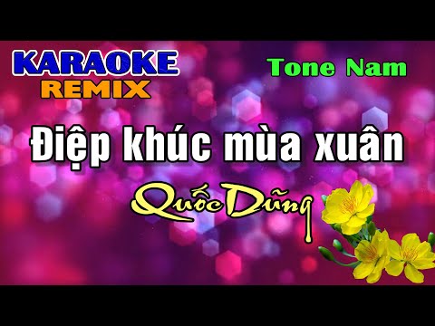 Điệp Khúc Mùa Xuân KARAOKE-Tone Nam (Dm) 2023 Mới