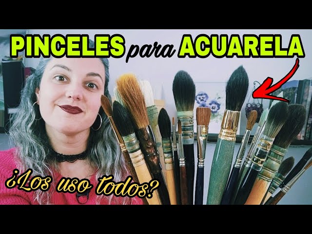 pinceles para pintar en acuarela