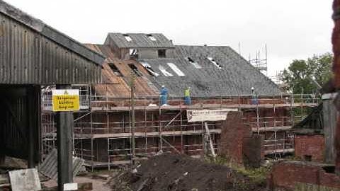 Lion Salt Works - Enabling Works - Timelapse video - Dismantling Roof