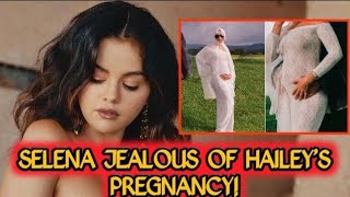 Hailey Bieber SHOWOFF Baby BUMP In The SAME BUTTERFLY Dress As Selena Gomez After Her POST Go VIRAL
