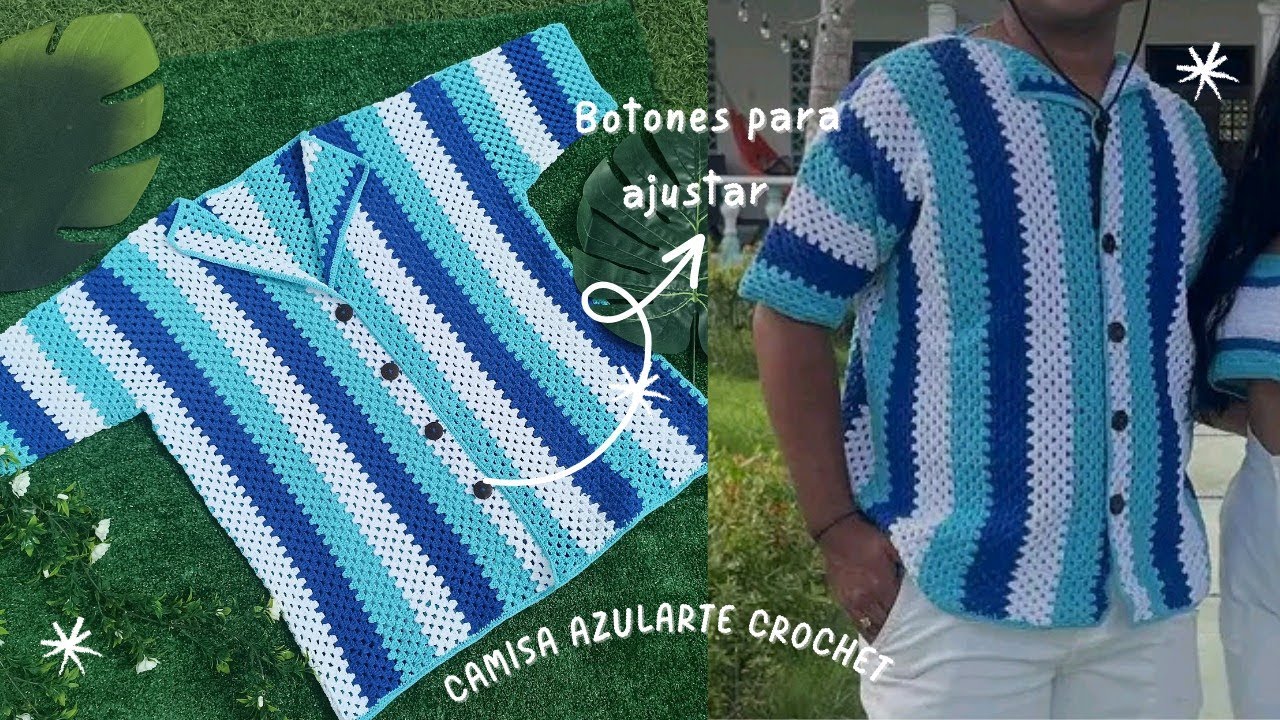 ¡HAZ TU PROPIA CAMISA PLAYERA A CROCHET 🧶💙 Aquí te enseño 🧶🔥#crochet