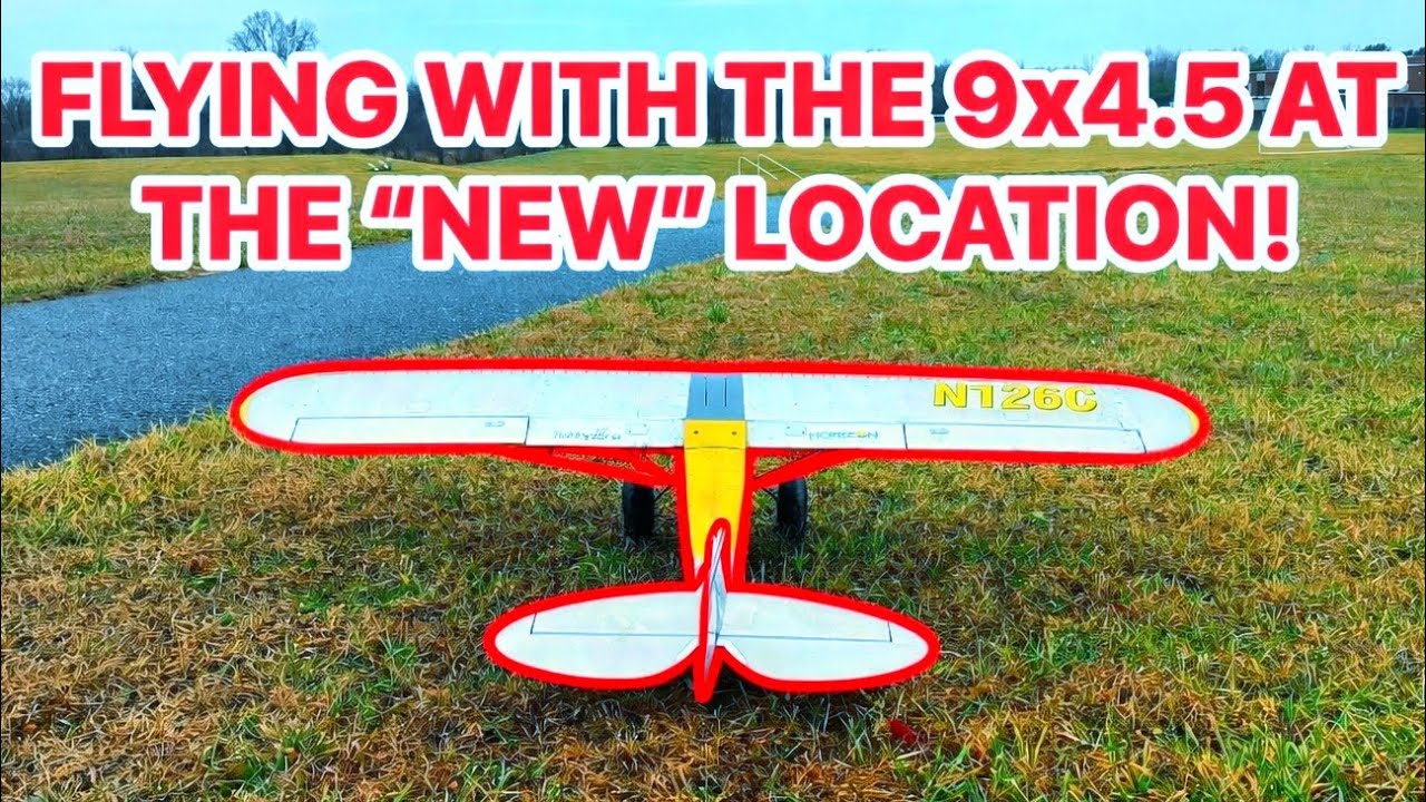 Запускаю свой карбоновый самолет Cub с пропеллером 9x4.5!