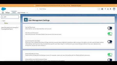Enable Enhanced Profile User Interface - Salesforce in Seconds