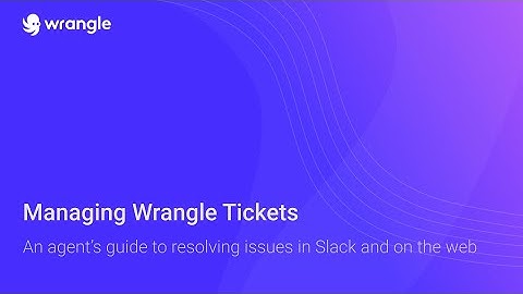 Managing Wrangle Tickets