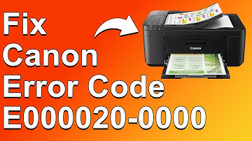 How To Fix Canon Error Code E000020-0000 - Meaning, Causes, & Solutions (Instant Fix!)