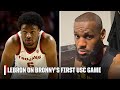 LeBron on Bronny&#39;s first college game: It was everything for my family | NBA on ESPN