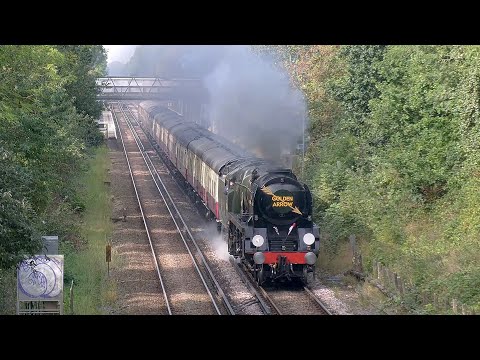 34046 Braunton Hurries Through Marden On The Golden Arrow 04 10 23