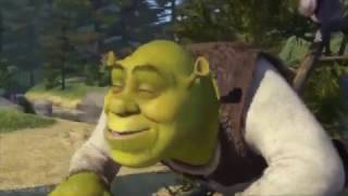 Shrek but every time he smiles it gets 5% faster