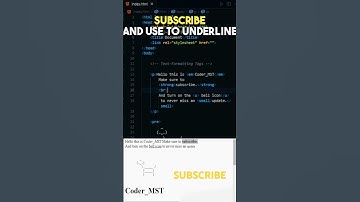 HTML Basics | Text-formatting TAGS.#shorts #ytshorts #html #tutorial #mst #ytshort #yt #coding #goal