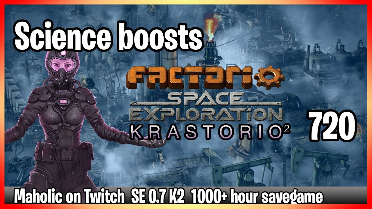 ⚙️Factorio Space Exploration 0.7 & Krastorio 2 Mod✅🏭➡️Boosting Science slowly x720