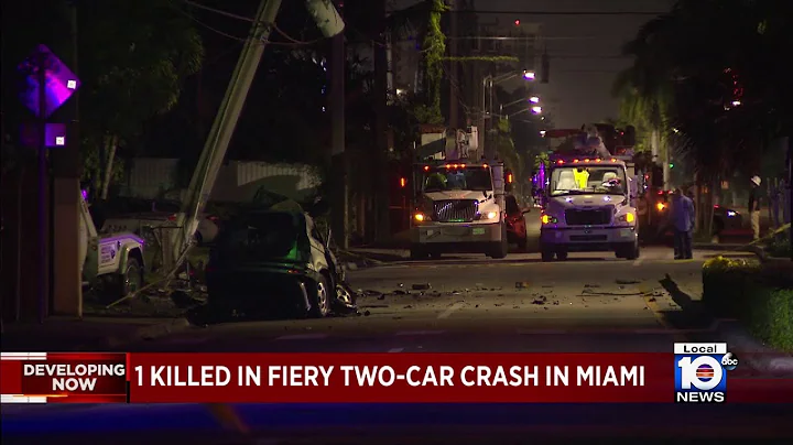 1 killed in 2-vehicle crash in Miami