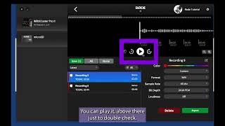 Exporting Audio in Rode Central