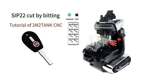SIP22 (Fiat) cut by bitting via 2m2tank CNC key cutting machine