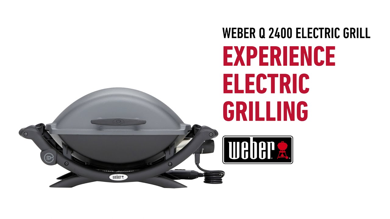 Weber Q1400 Portable Electric Grill on Scissor Cart, 120V  (WEB-52020001-WEB-6557)