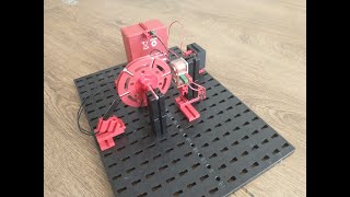 FischerTechnik Reed Relais Electro Motor with 6 iridium magnets and 1 electro magnet.