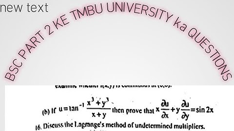 BSC PART 2 KA VVI QUESTIONS TMBU UNIVERSITY Ka👍👍👍👍👍👍👍👍