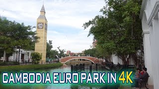 Phnom Penh 2020 - Cambodia`s Euro Park Tour In 4K [ Borey Peng Hout ]
