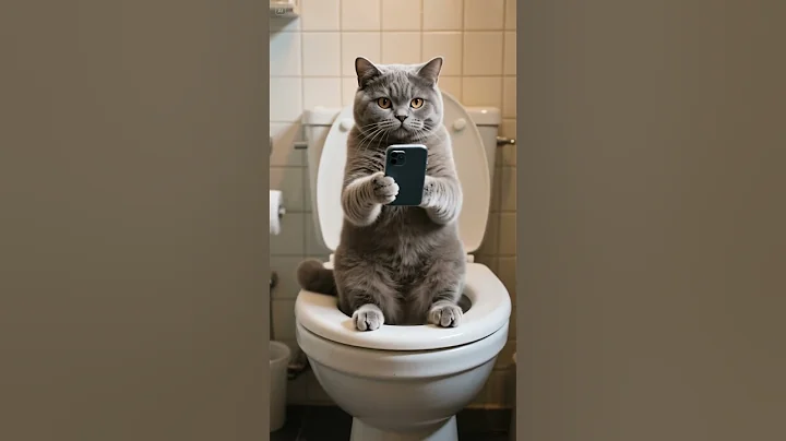 Watch the video about British Shorthair Toilet Time📲 #cat #catshorts