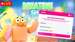 Gifting robux in pls donate 🔴real live stream🔴 | 24k subs?