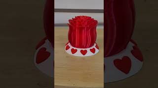 Illuminated Rose With Base And Tealight Ornament Valentine Gift Ornament