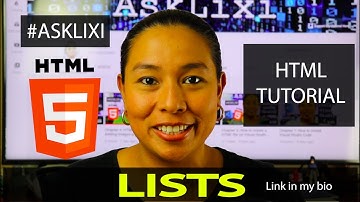 Chapter 6: HTML Tutorial - Lists