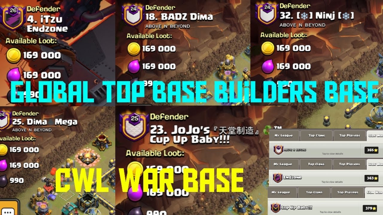 Itzu BADZ Dima Ninj Dima Mega jojo cwl base th17 war base new update th17 base clash of clans base