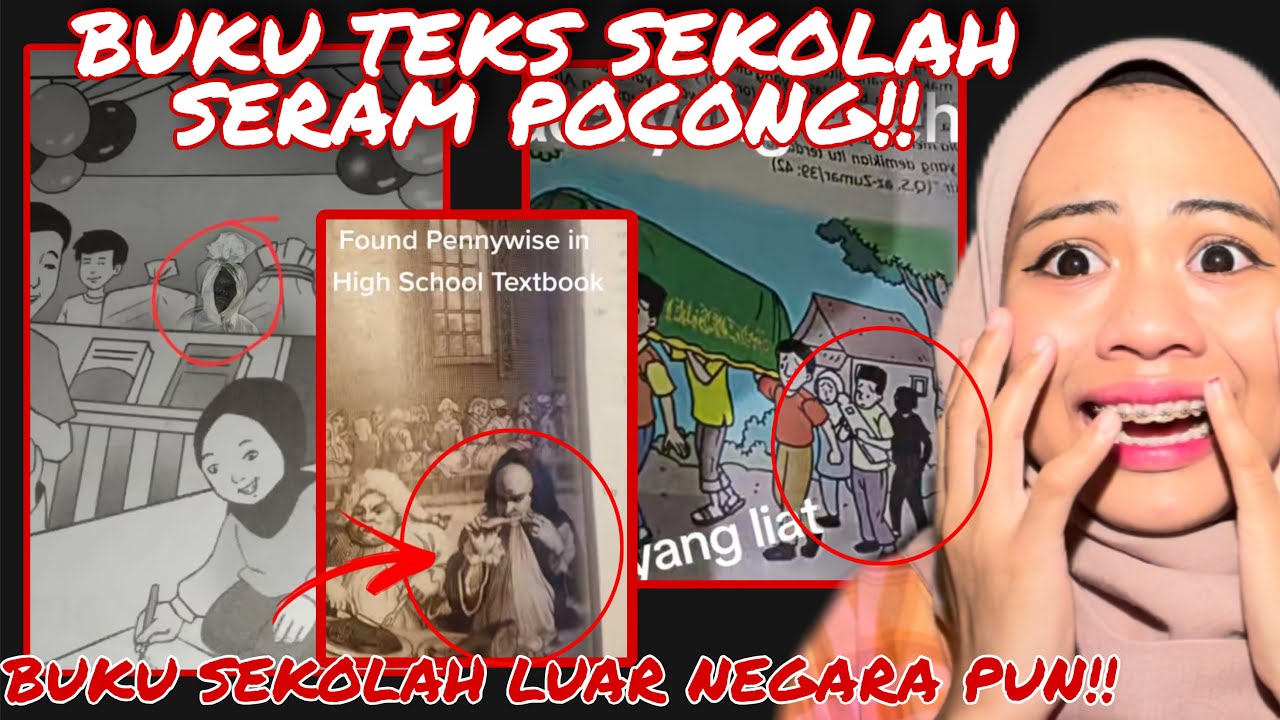 BUKU TEKS SEKOLAH SERAM POCONG VIRAL‼️ BUKU LUAR NEGARA PUN!!