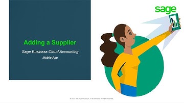 Sage Business Cloud Accounting (AME) - Adding a Supplier on the Mobile App