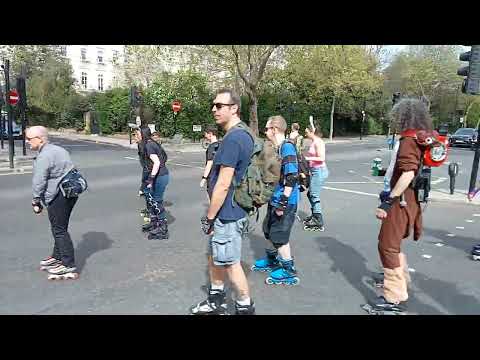 Easter Bunny roller skating
