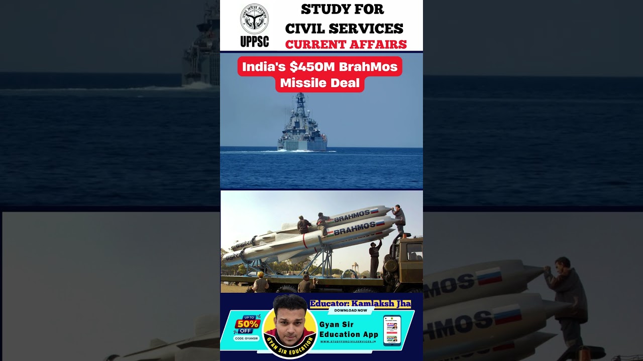 India's $450M BrahMos Missile Deal: UPSC MUST KNOW Facts! | Supersonic Powerhouse