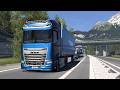 Realistic ETS2 Driving; DAF XG; Switzerland_Italy 347km; HORI Truck Control System