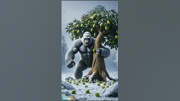 a Giant Green Monkey’s Guava Tree Gets Destroyed | Sad Ending in Snowy Jungle #ai #shorts #cartoon