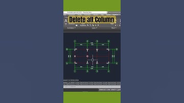 Delete all Column quickly #yqarch #autocad #tutorials