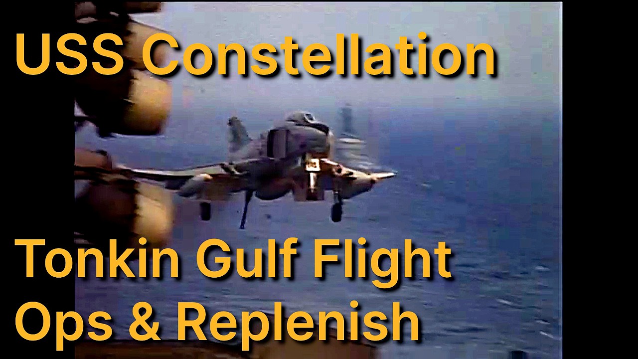 USS Constellation CVA-64 Southeast Asia 1970 Tonkin launch and