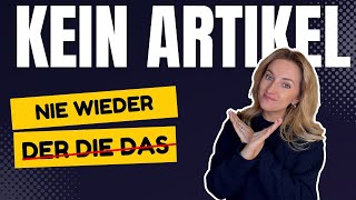 KEIN ARTIKEL ❌ Diese Nomen IMMER ohne Artikel 🇩🇪🔥 (Top Tipps) - Learn German Fast