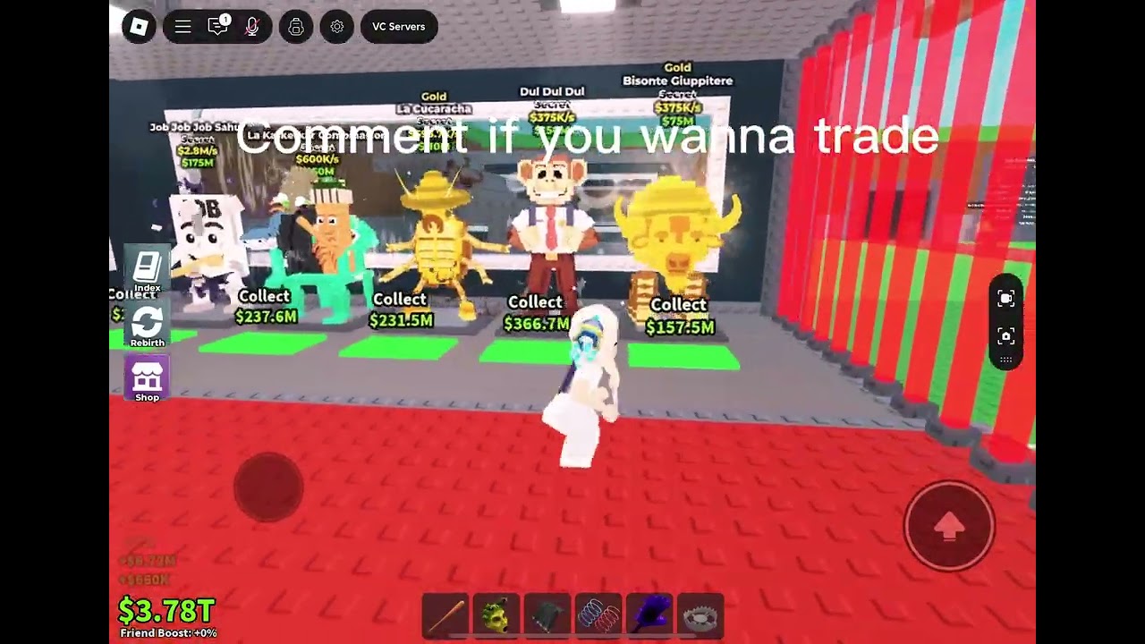 Comment if you wanna trade something from my bottom floor in Steal A Brainrot.