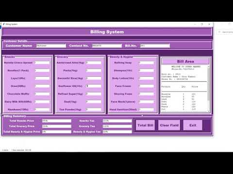 Simple Billing System in Python with source code | Source Code & Projects